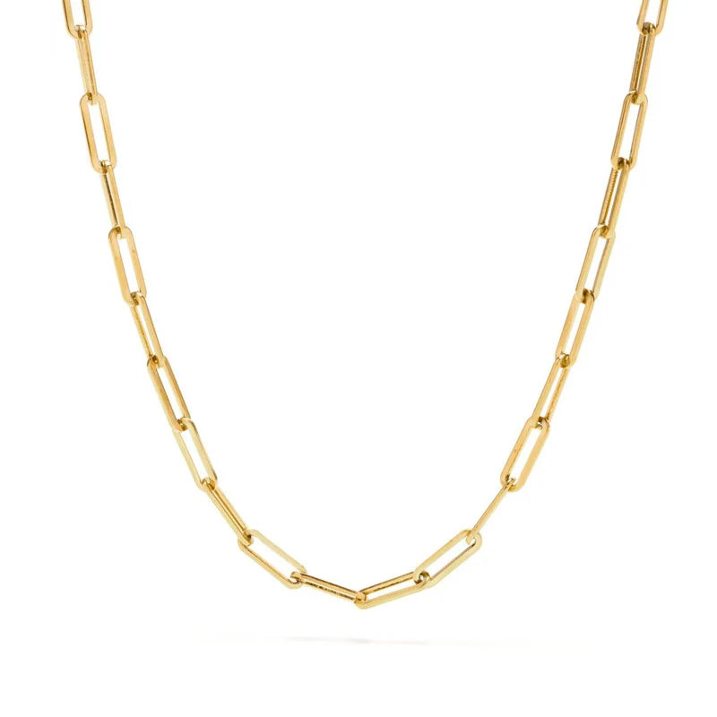 Collier Binjai en acier inoxydable doré effet layering